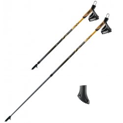 Start NW T2 tour - 2-delt Teleskopstav - St 2 stave - Asfaltpoter/Gummidupper medflger