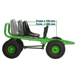 MoonGOcart med alu-stel leveres i rd, gul og grn